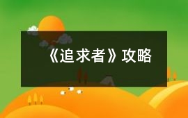 《追求者》攻略