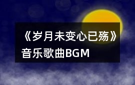 《歲月未變心已殤》音樂歌曲BGM