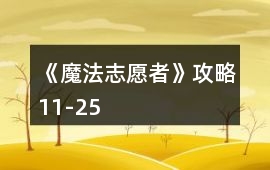《魔法志愿者》攻略11-25