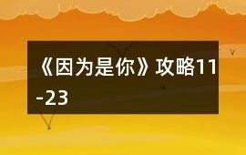 《因為是你》攻略11-23
