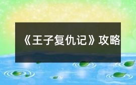 《王子復(fù)仇記》攻略