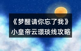 《夢醒請你忘了我》小皇帝云璟琰線攻略要點