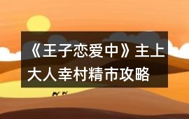《王子戀愛中》主上大人幸村精市攻略