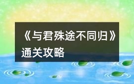 《與君殊途不同歸》通關(guān)攻略