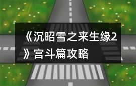 《沉昭雪之來生緣2》宮斗篇攻略