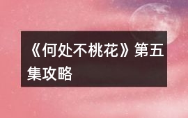 《何處不桃花》第五集攻略