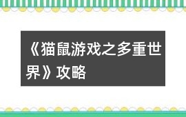 《貓鼠游戲之多重世界》攻略