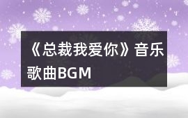 《總裁我愛你》音樂歌曲BGM