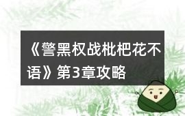 《警黑權戰枇杷花不語》第3章攻略