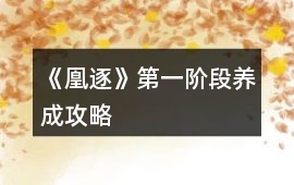 《凰逐》第一階段養成攻略
