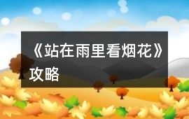 《站在雨里看煙花》攻略