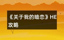 《關(guān)于我的暗戀》HE攻略