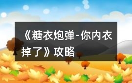 《糖衣炮彈-你內(nèi)衣掉了》攻略