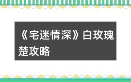 《宅迷情深》白玫瑰楚攻略