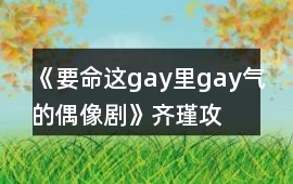《要命!這gay里gay氣的偶像劇》齊瑾攻略