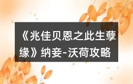 《兆佳貝恩之此生孽緣》納妾-沃荷攻略