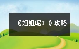 《姐姐呢？》攻略