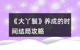 《大丫鬟》養(yǎng)成的時(shí)間結(jié)局攻略