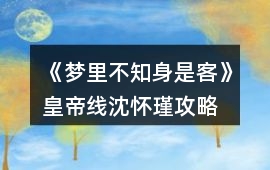 《夢里不知身是客》皇帝線沈懷瑾攻略