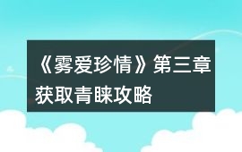 《霧愛珍情》第三章獲取青睞攻略