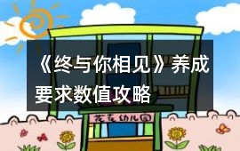 《終與你相見》養成要求數值攻略