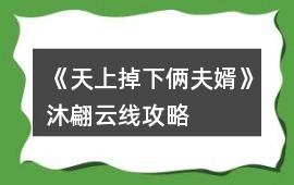 《天上掉下倆夫婿》沐翩云線攻略