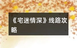 《宅迷情深》線路攻略