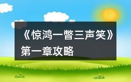 《驚鴻一瞥三聲笑》第一章攻略