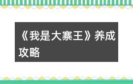 《我是大寨王》養成攻略