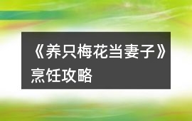 《養(yǎng)只梅花當(dāng)妻子》烹飪攻略