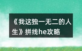 《我這獨一無二的人生》拼線he攻略