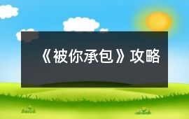 《被你承包》攻略