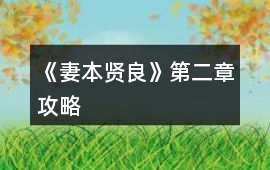 《妻本賢良》第二章攻略