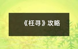 《枉尋》攻略