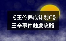 《王爺養成計劃C》王辛事件觸發攻略