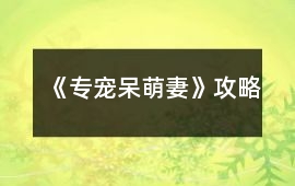 《專寵呆萌妻》攻略