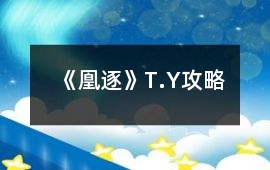 《凰逐》T.Y攻略
