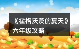 《霍格沃茨的夏天》六年級攻略