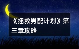 《拯救男配計劃》第三章攻略