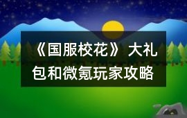 《國服校花》 大禮包和微氪玩家攻略