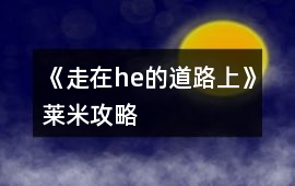 《走在he的道路上》萊米攻略