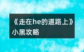 《走在he的道路上》小黑攻略