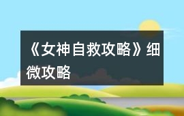 《女神自救攻略》細微攻略