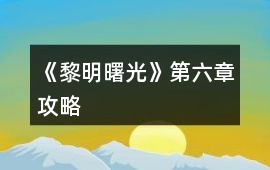 《黎明曙光》第六章攻略