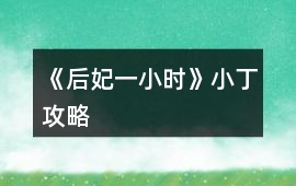 《后妃一小時》小丁攻略