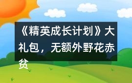 《精英成長(zhǎng)計(jì)劃》大禮包，無額外野花（赤貧）攻略