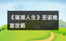 《璀璨人生》圣誕晚宴攻略
