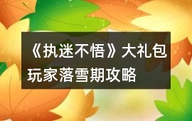 《執迷不悟》大禮包玩家落雪期攻略