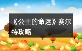 《公主的命運》賽爾特攻略