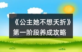 《公主她不想夭折》第一階段養成攻略